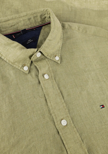 Olijf TOMMY HILFIGER Casual overhemd PIGMENT DYED LINEN RF SHIRT S/S Olijf TOMMY HILFIGER Casual overhemd PIGMENT DYED LINEN RF SHIRT S/S - large