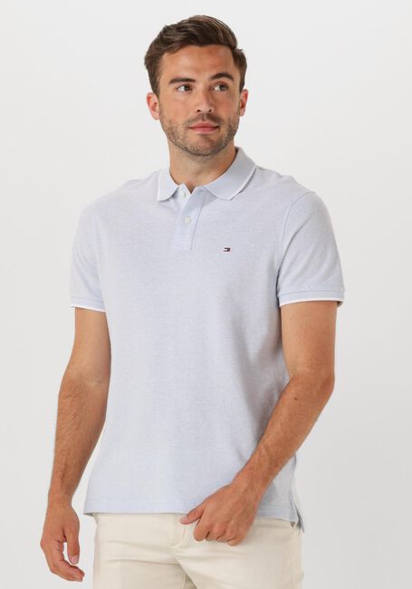 Lichtblauwe TOMMY HILFIGER Polo LINEN PIQUE REG POLO - large