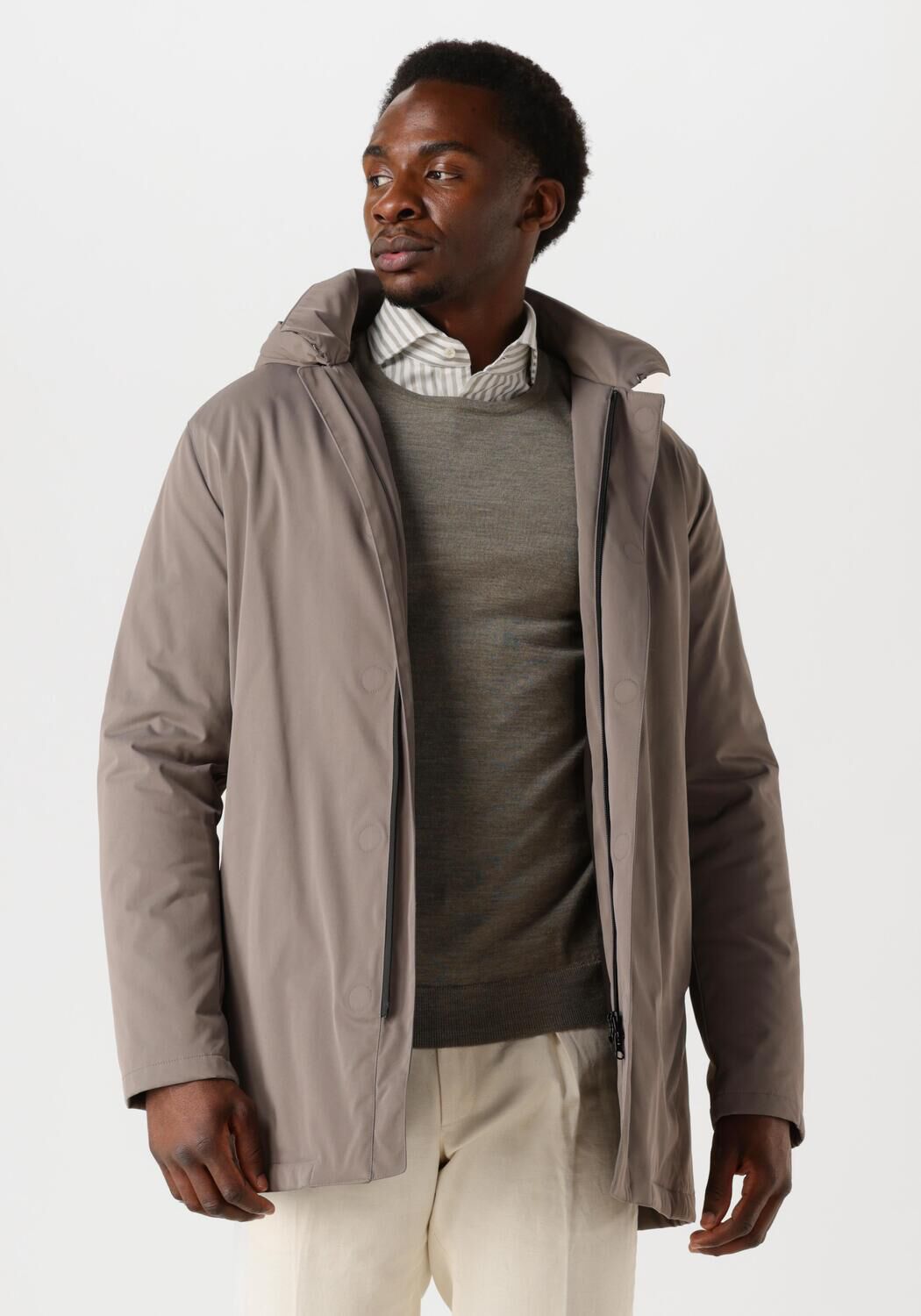 PROFUOMO Heren Jassen Outerw Rainc Mgnt Lng Bruin