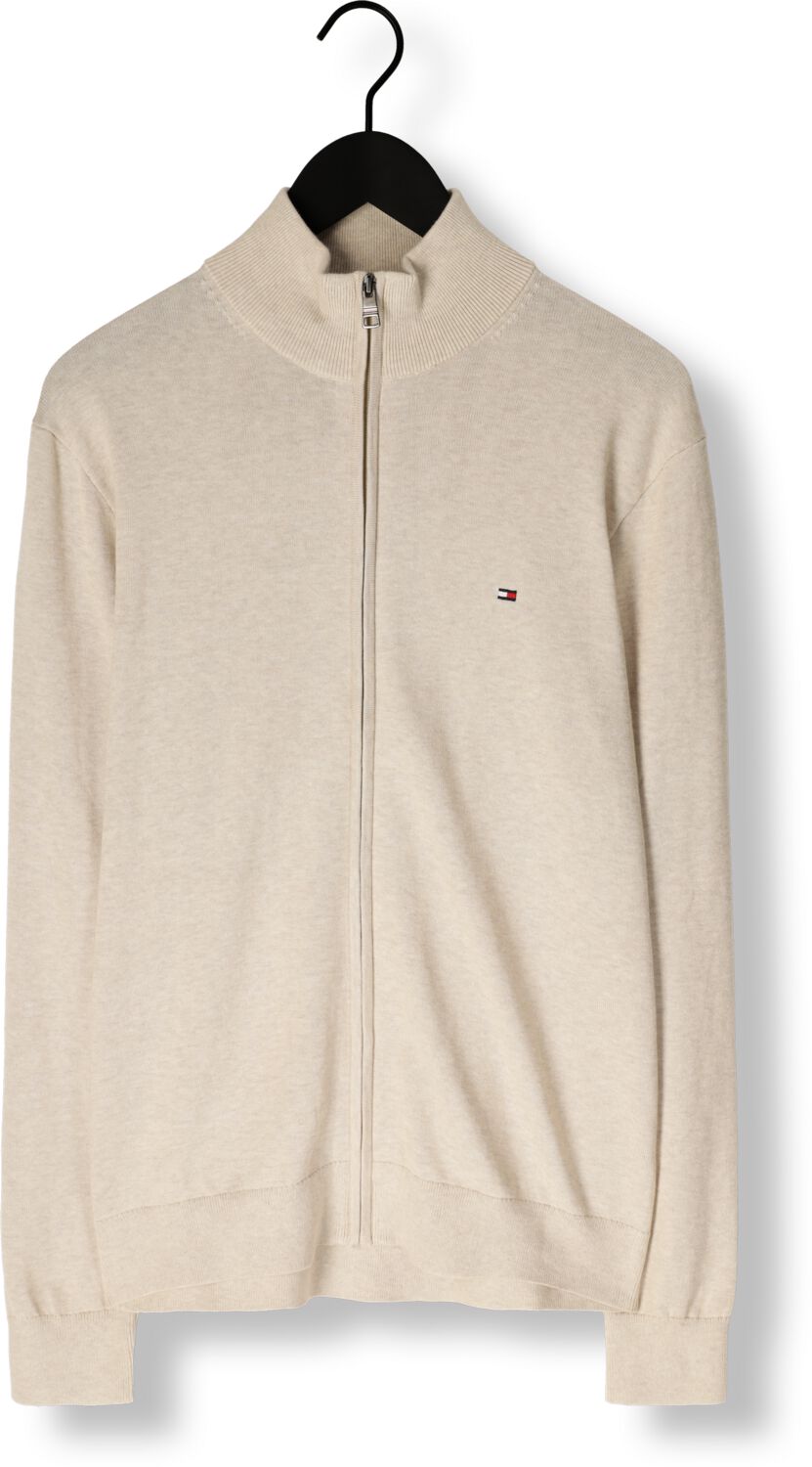 TOMMY HILFIGER Heren Truien & Vesten Essential Cotton Zip Thru Beige