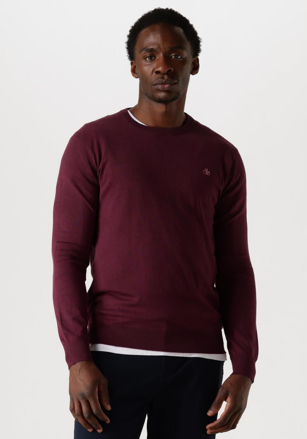 SCOTCH & SODA Heren Truien & Vesten Essential Viscose Sweater Rood