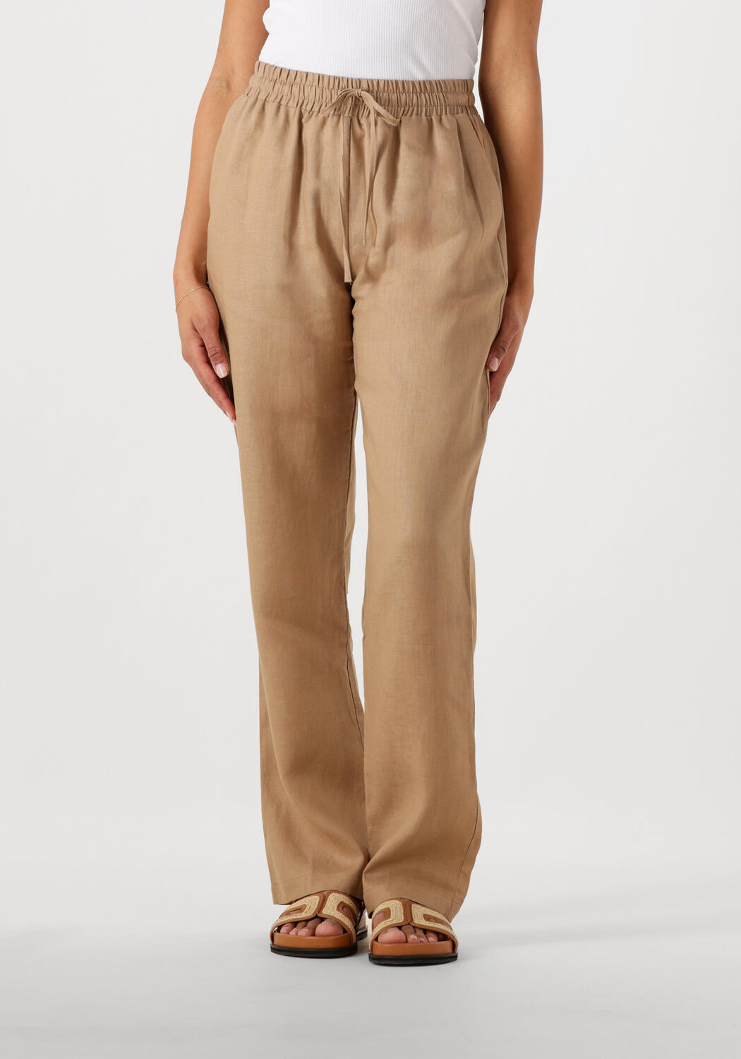 RESORT FINEST Dames Broeken Linen Pants Beige