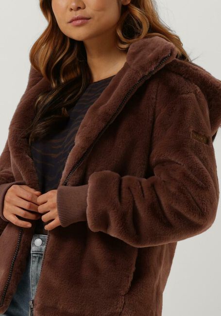 Bordeaux MOSCOW Faux fur jas EVELYN - large
