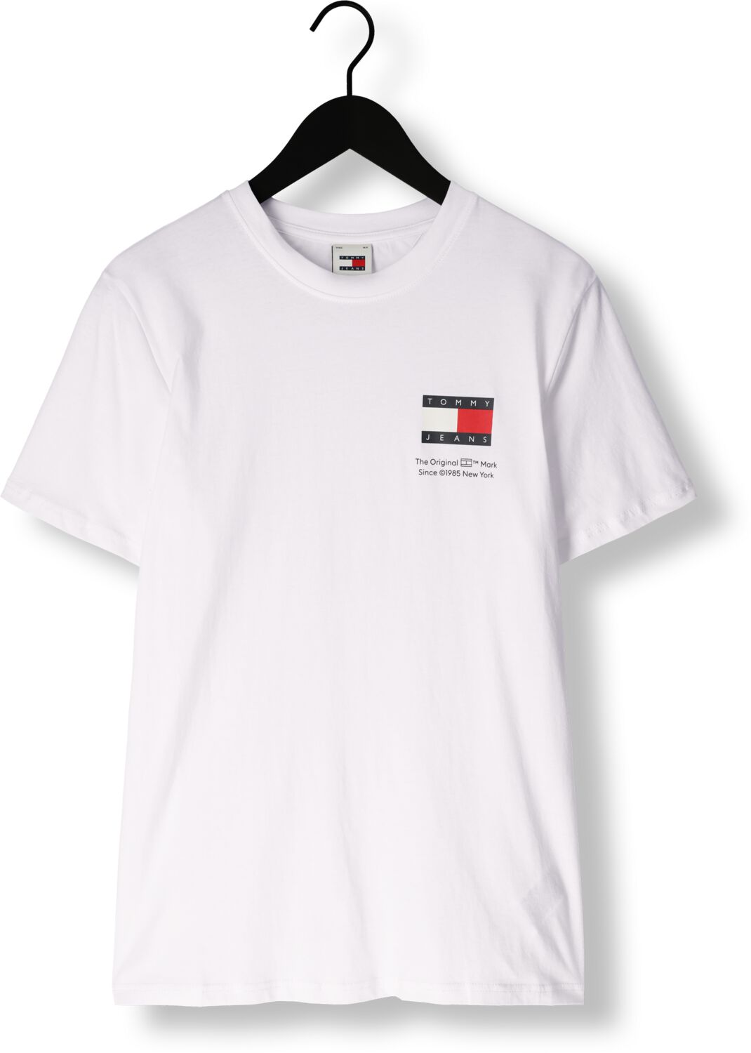 TOMMY JEANS Heren Polo's & T-shirts Tjm Slim Essential Flag Tee Wit
