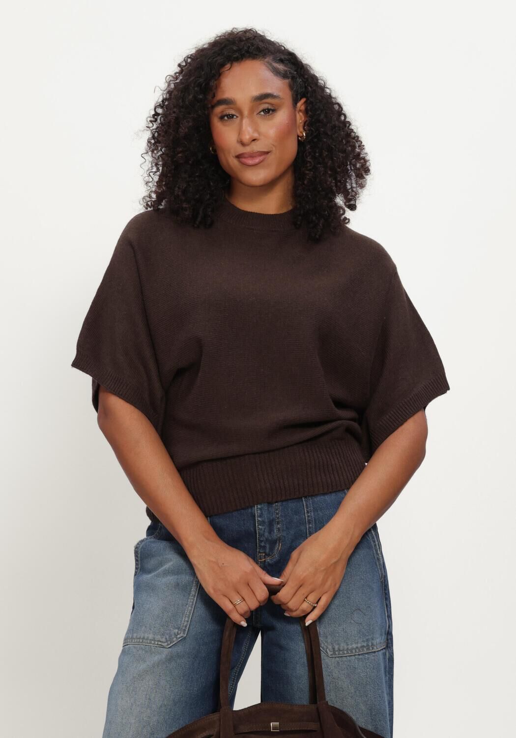 Bruine GRACE & MILA Trui PULLOVER - large