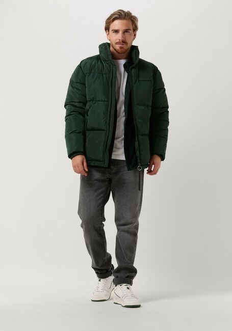 Donkergroene COLOURFUL REBEL Gewatteerde jas FINCH PUFFER JACKET - large