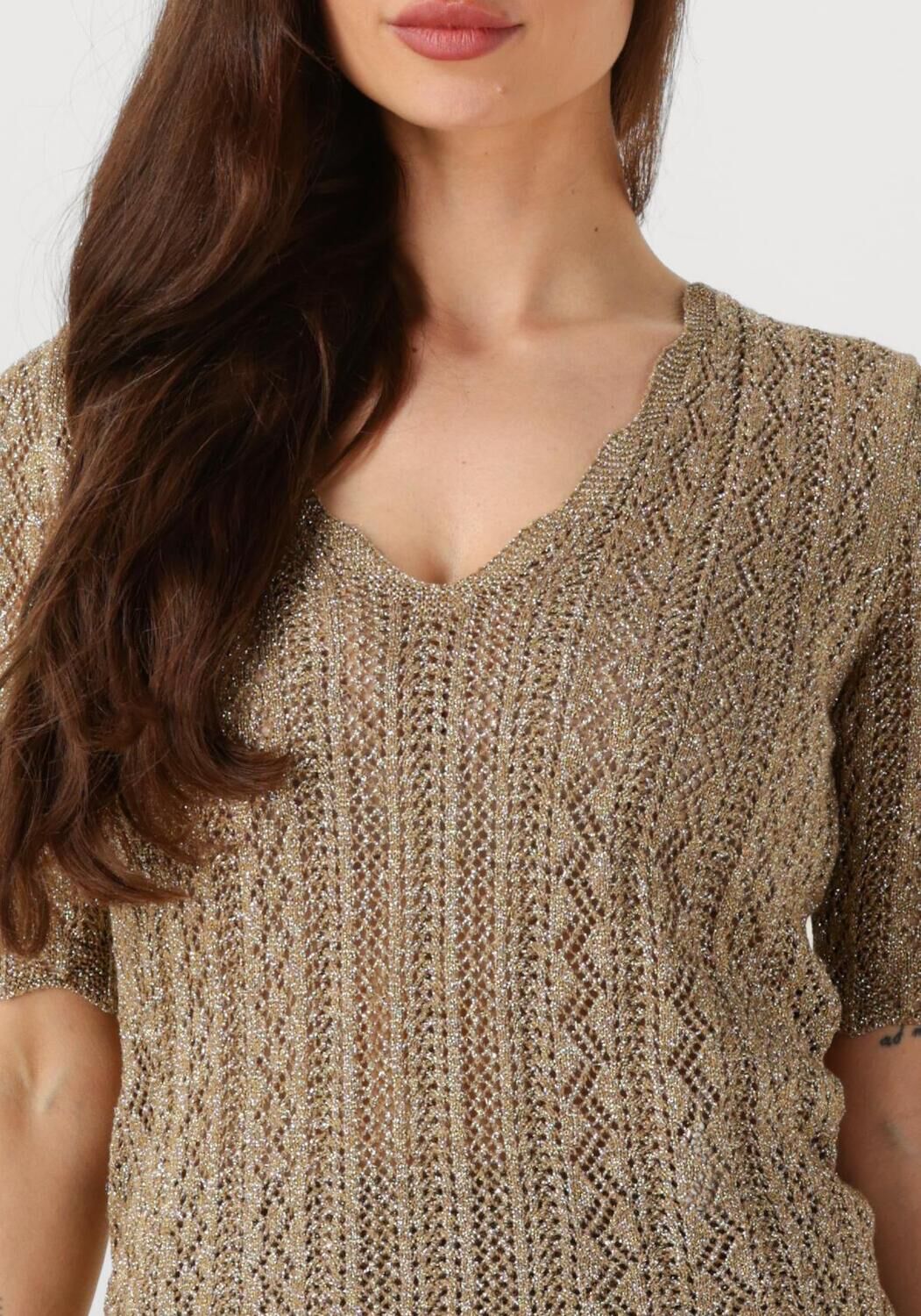 TWINSET MILANO Dames Tops & T-shirts 251tt3194 Goud