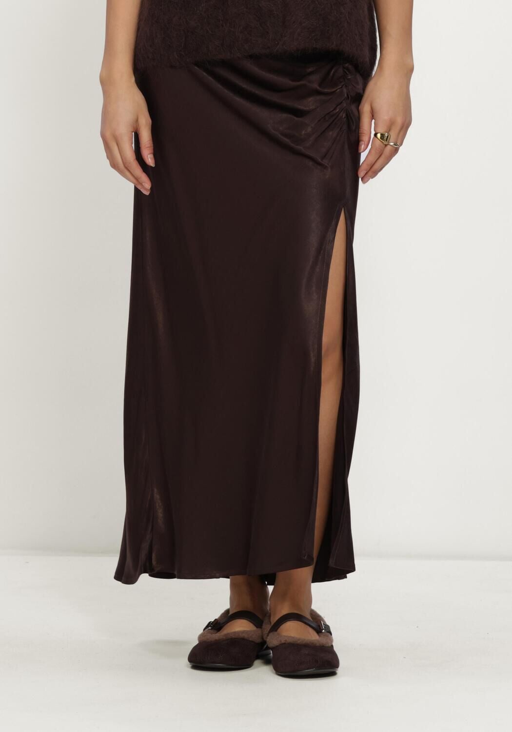 Bruine MSCH COPENHAGEN Maxirok MSCHAILA ULLAS SKIRT - large