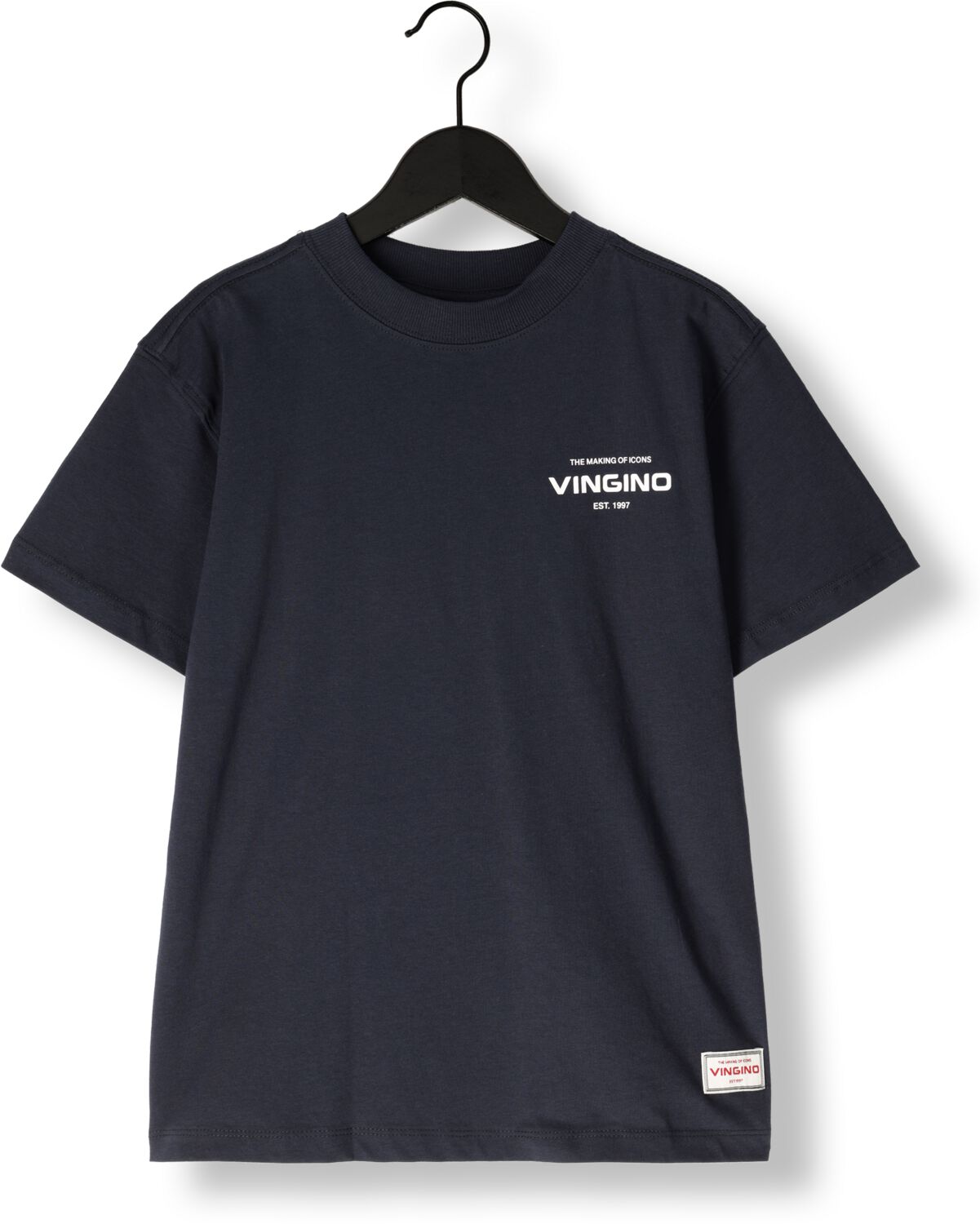 VINGINO Jongens Polo's & T-shirts Basic Oversized Zwart