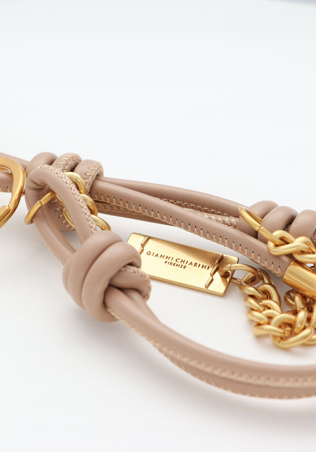 Beige GIANNI CHIARINI Bag charms CHARM KNOTTY - large