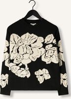 Zwarte OBJECT Trui OBJRAY LO L/S KNIT PULLOVER AOP Zwarte OBJECT Trui OBJRAY LO L/S KNIT PULLOVER AOP - medium