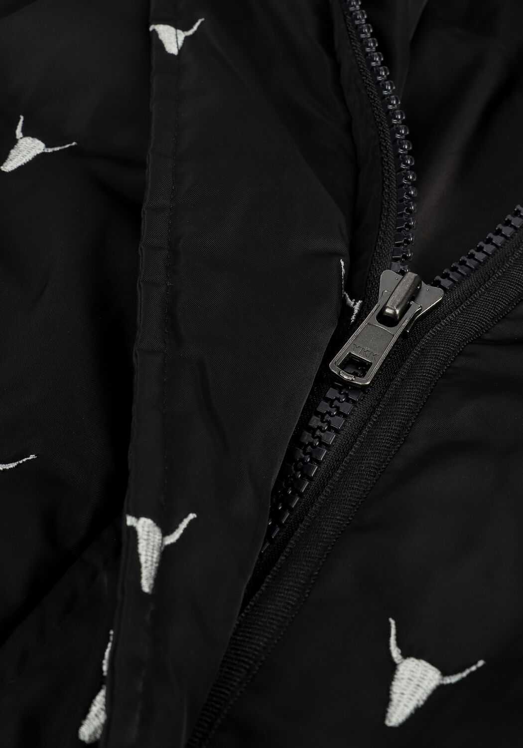 Zwarte ALIX THE LABEL Gewatteerde jas EMBROIDERD PUFFER COAT - large