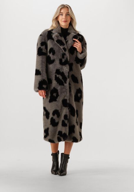 Grijze SILVIAN HEACH Faux fur jas LONG FURR COAT LEMOS - large