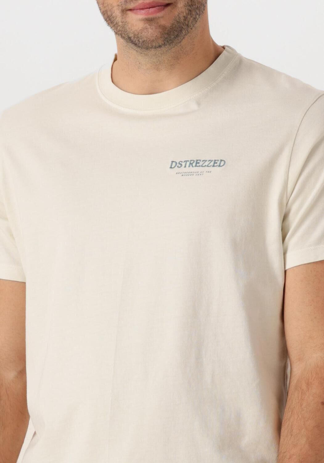 DSTREZZED Heren Polo's & T-shirts Nickolas Graphic Tee Ecru