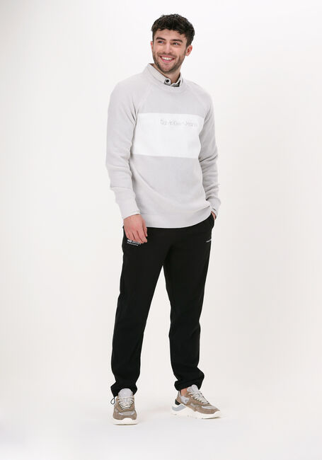 Zand CALVIN KLEIN Trui TEXTURED BLOCKING SWEATER - large