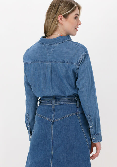 Blauwe TOMMY JEANS Blouses TJW FRONT TIE CHAMBRAY SHIRT - large