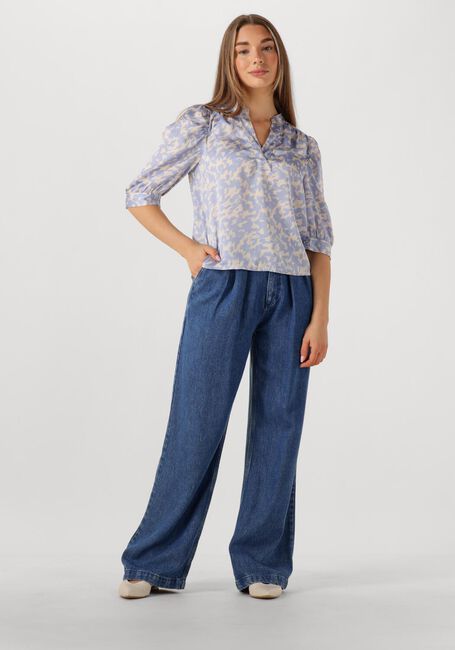 Blauwe NEO NOIR Blouses ROELLA GRAPHIC FADE BLOUSE - large
