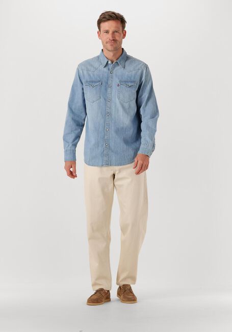 Lichtblauwe LEVI'S Casual overhemd BARSTOW WESTERN - large