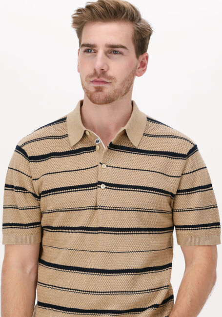 Beige SCOTCH & SODA Polo KNITTED STRIPE POLO - large
