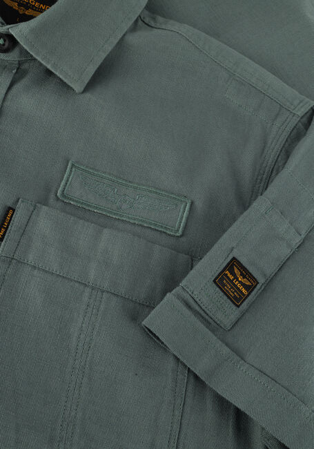 Groene PME LEGEND Casual overhemd SHORT SLEEVE SHIRT CTN SLUB Groene PME LEGEND Casual overhemd SHORT SLEEVE SHIRT CTN SLUB - large