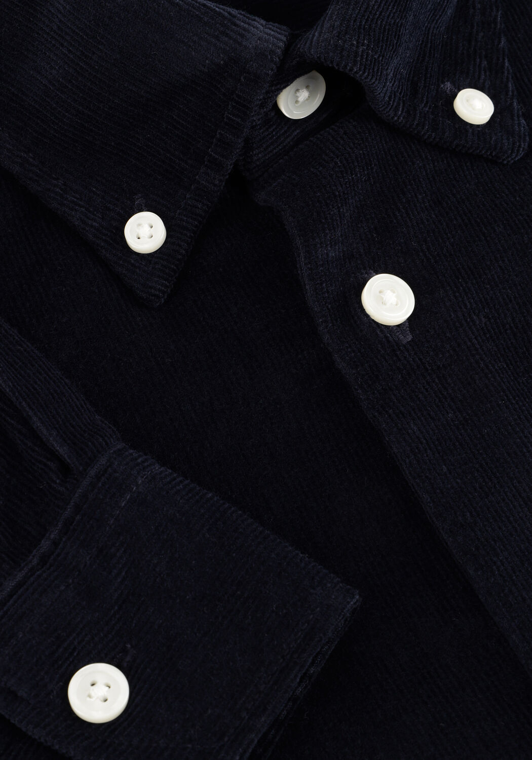 Donkerblauwe SELECTED MEN Casual overhemd SLHREGDANNI CORD BD LS SHIRT - large