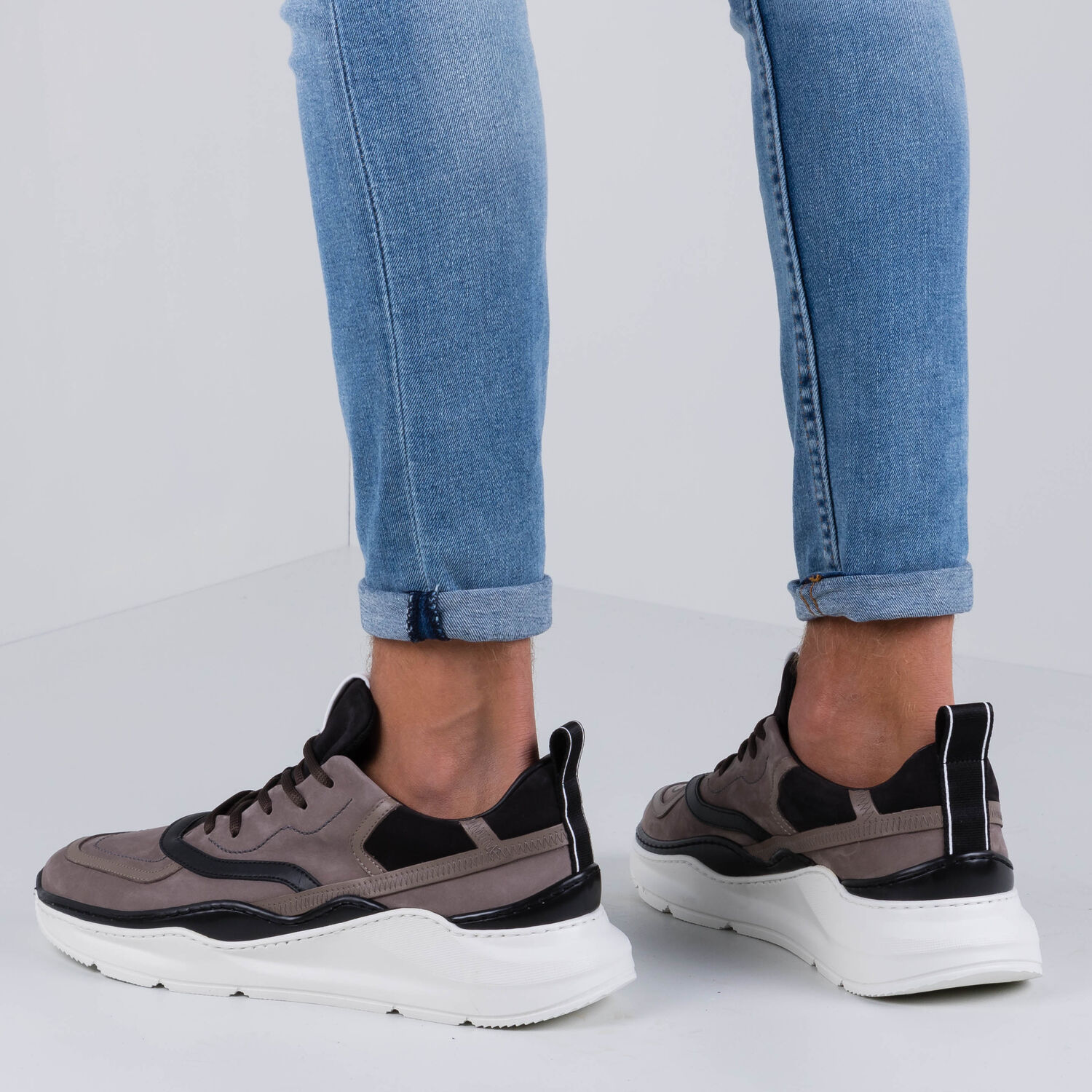 Grijze BARRACUDA Lage sneakers BU3242 - large