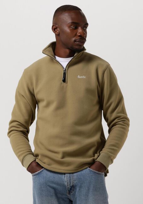 Groene FORÉT Trui MOTION HALF ZIP - large