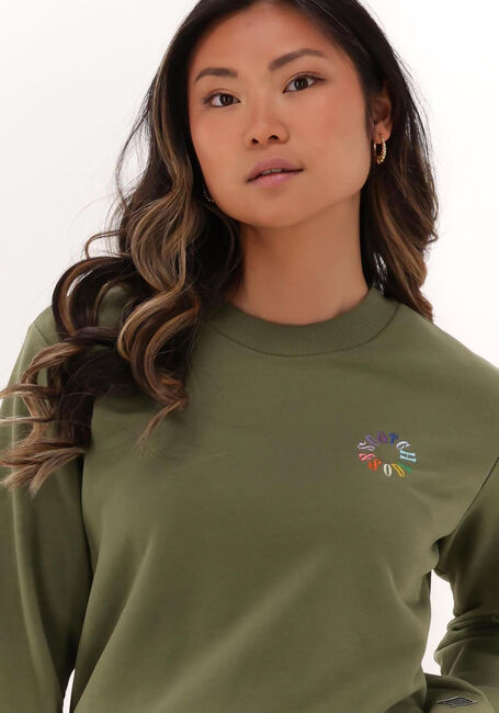Groene SCOTCH & SODA Sweater REGULAR FIT CROPPED CREWNECK - large