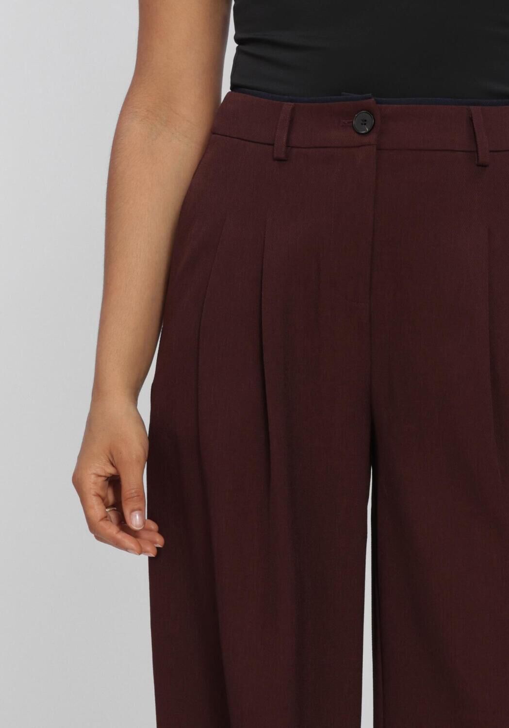 Bordeaux AIMEE THE LABEL Broeken LUXW6 TROUSER - large