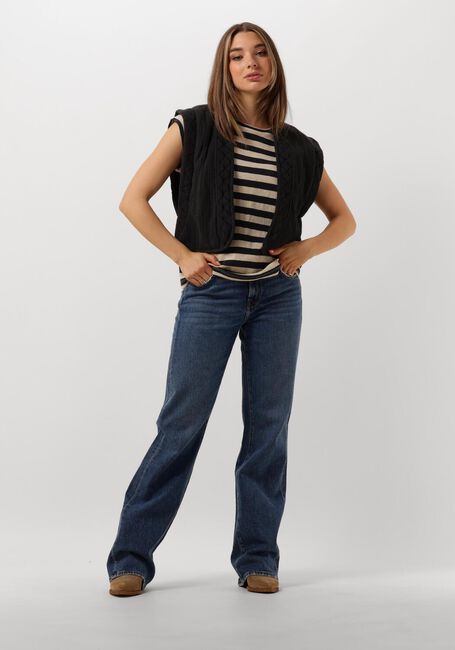 Donkerblauwe BY-BAR Top TOBI BIG STRIPE TOP - large