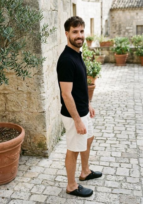 Zwarte PURE PATH Polo KNIT POLO WITH CHESTPRINT - large