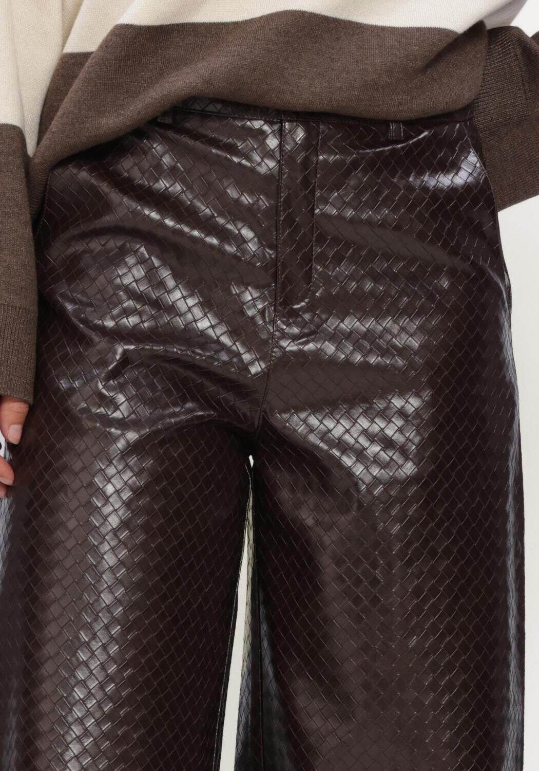 Bruine GRACE & MILA Wijde broek TROUSER - large
