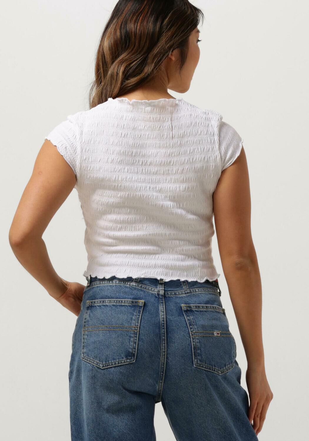 TOMMY JEANS Dames Tops & T-shirts Tjw Slim Smock Tee Wit
