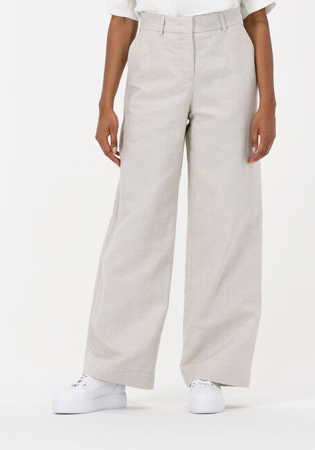 Beige VANILIA Wijde broek REGULAR CHIC LINNEN PANTS - large