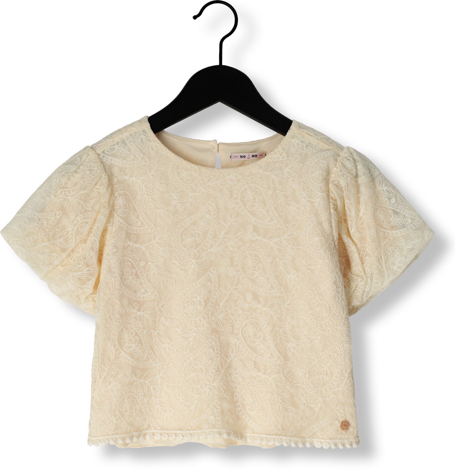 NONO Meisjes Blouses Tessy Mesh Blouse Ecru
