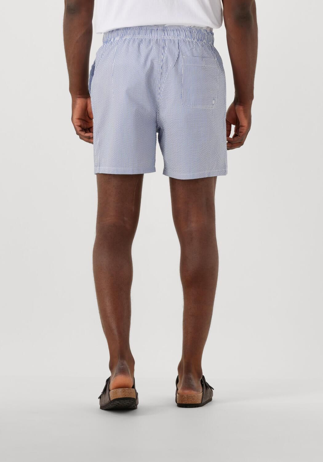 SELECTED HOMME Heren Zwembroeken Slhcooper-seersucker Swimshorts Wit