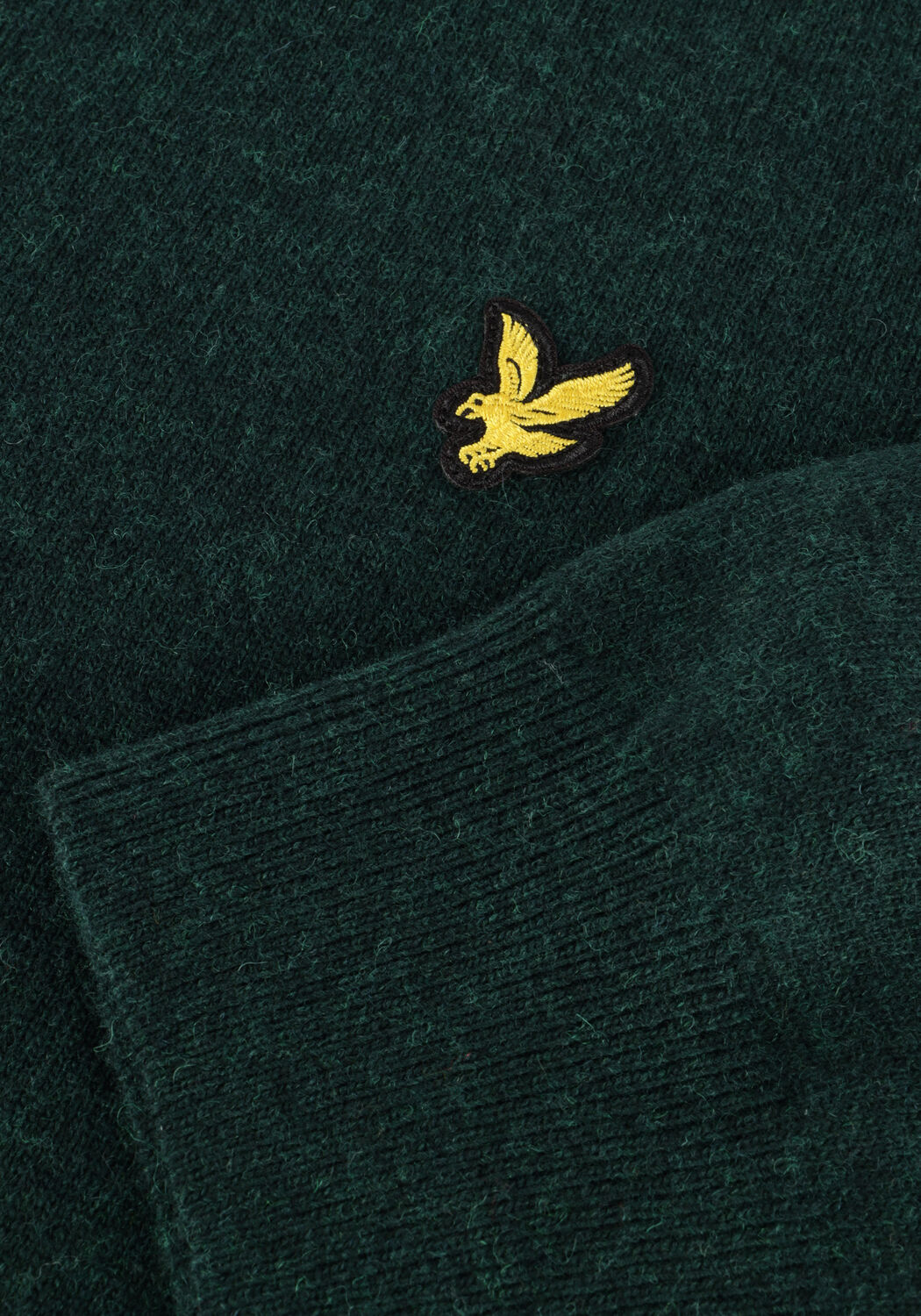 Groene LYLE & SCOTT Trui LAMBSWOOL BLEND CREW NECK JUMPER - large