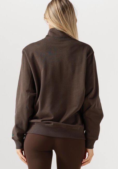 Bruine MERCER AMSTERDAM Sweater THE MERCER QUARTER ZIP CONTRAST - large