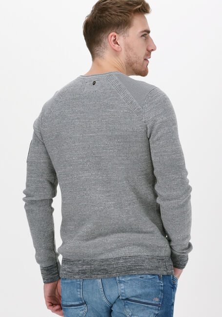 Grijze PME LEGEND Trui R-NECK COTTON RIB KNIT - large