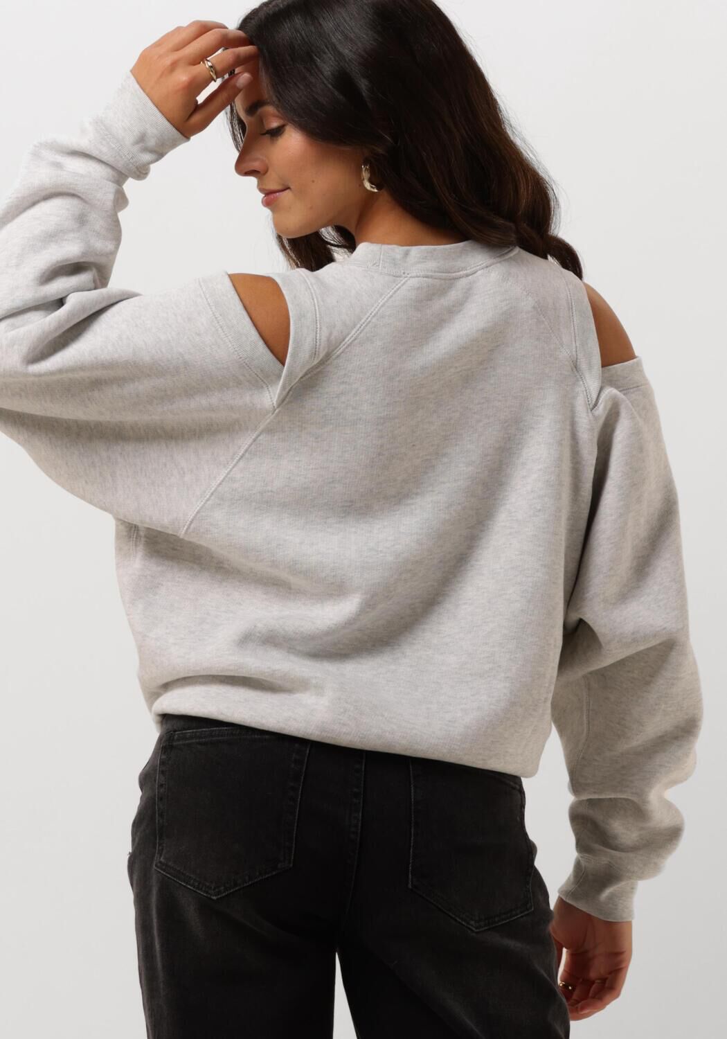 CATWALK JUNKIE Dames Truien & Vesten Relaxed Open Shoulder Sweater Grijs