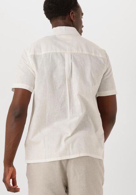 Witte ANERKJENDT Overhemden AKLEO SSS COT/LINEN SHIRT - large