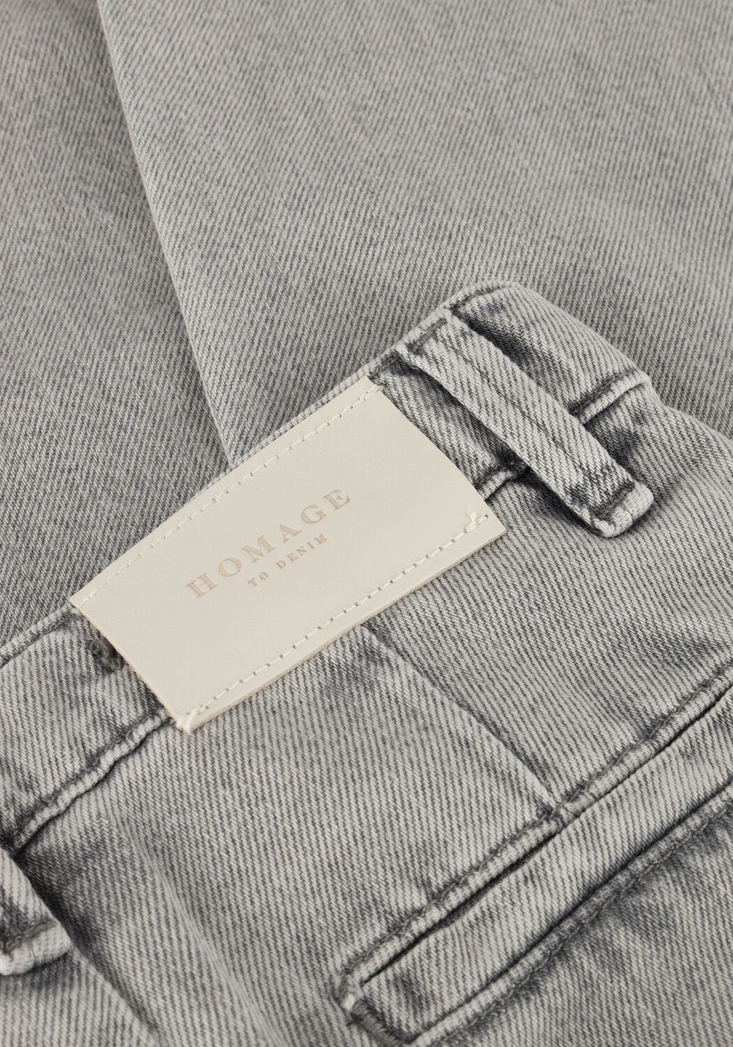 Lichtgrijze HOMAGE Wide jeans PLEATED JEANS - large