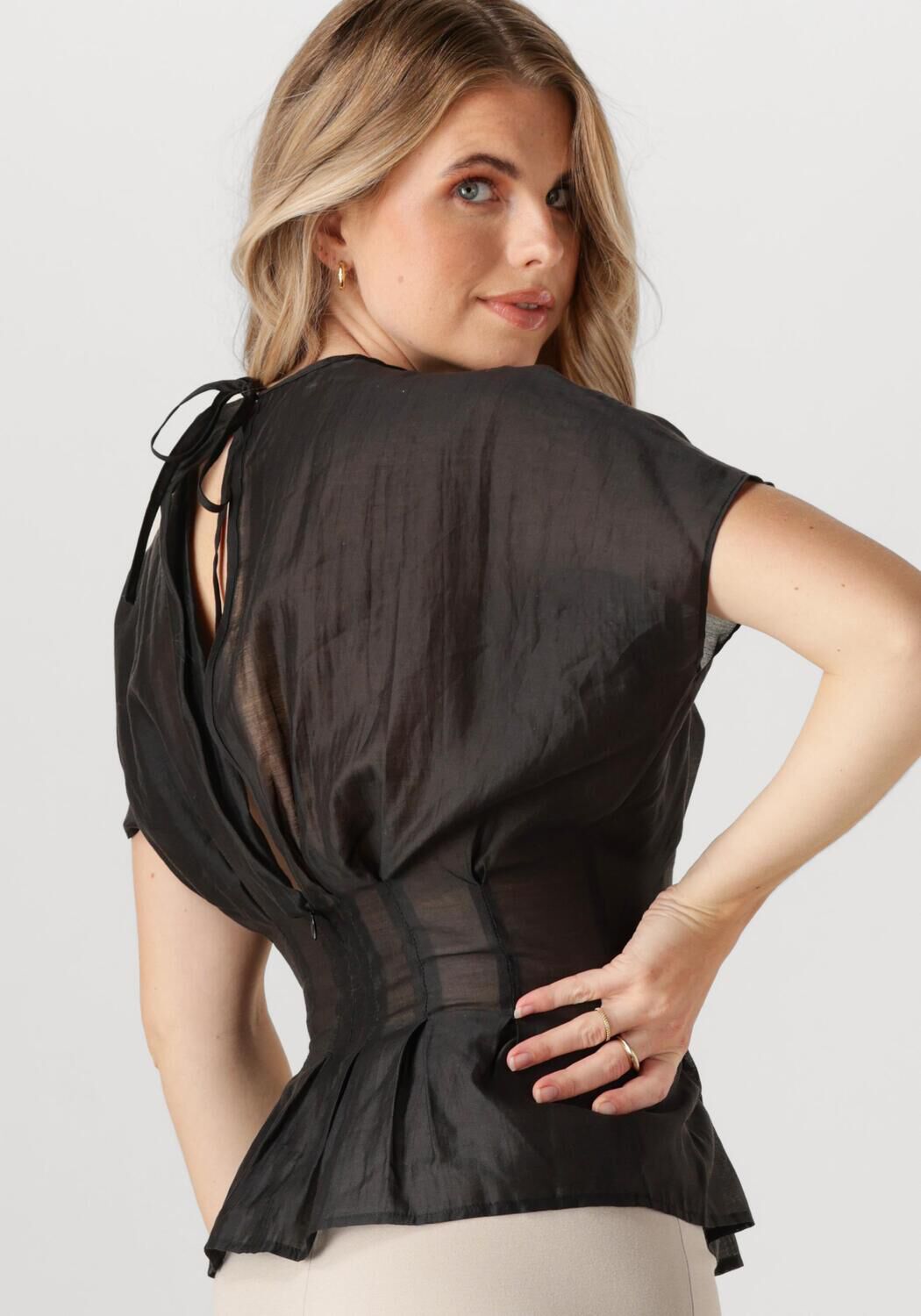 SELECTED FEMME Dames Tops & T-shirts Slfiris Ss O-neck Top Zwart