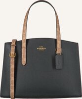 Zwarte COACH Handtas BLOCKING CHARLIE CARRYALL - medium