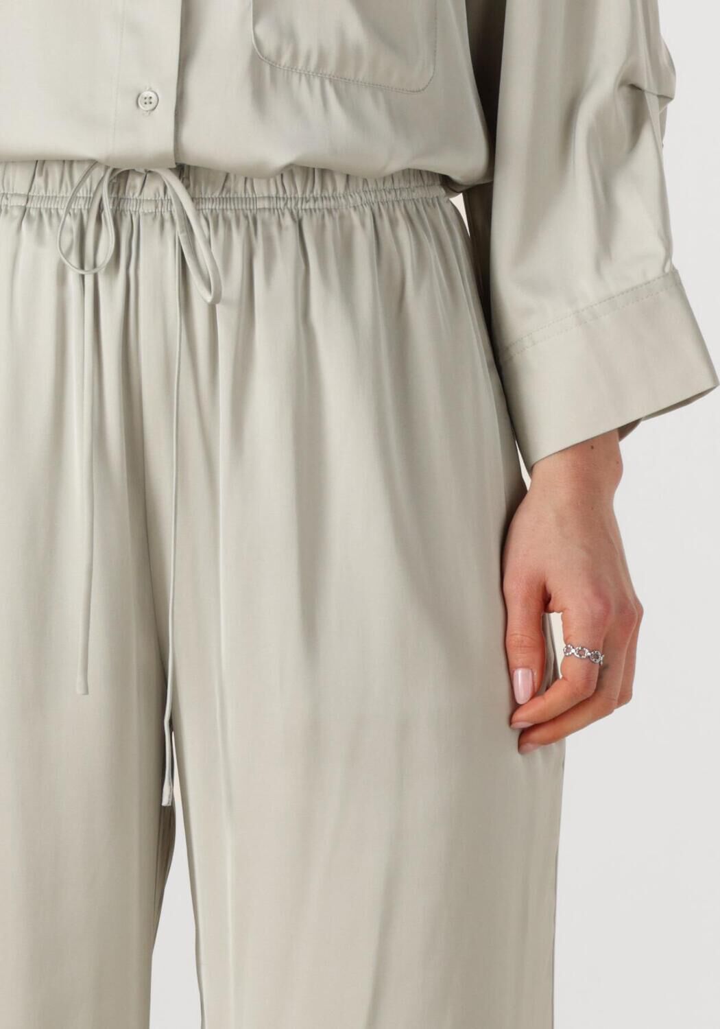 WITHBLACK Dames Broeken Wblpaddie Sateen Pants Wit