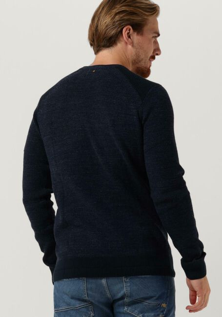 Blauwe PME LEGEND Trui LONG SLEEVE R-NECK COTTON RIB - large