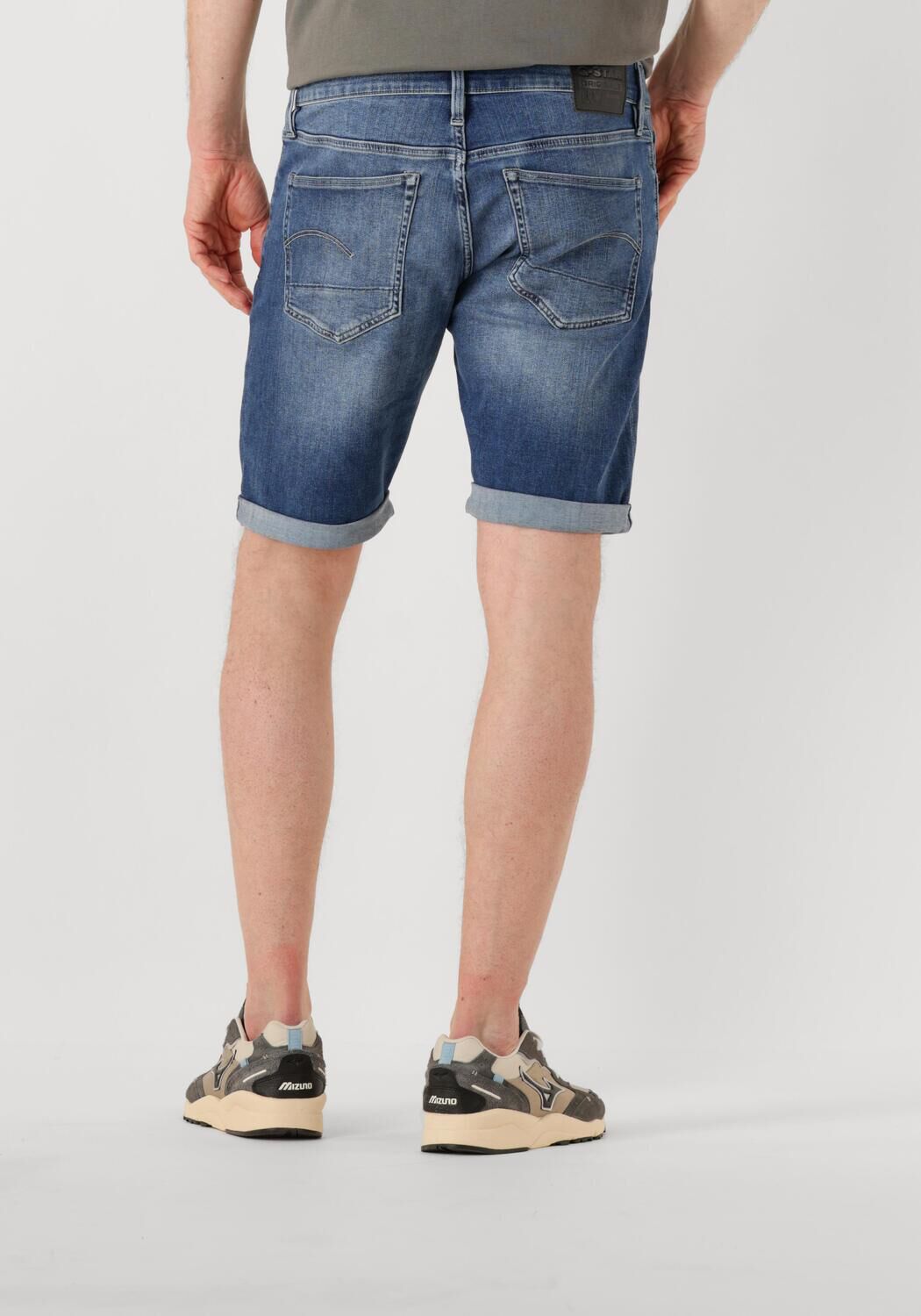 G-STAR RAW Heren Jeans 3301 Slim Short Blauw