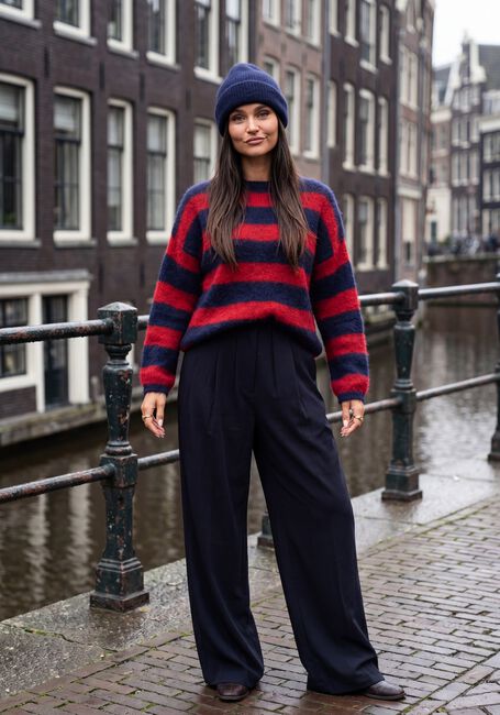 Bordeaux BY-BAR Trui GIGI STRIPE PULLOVER - large
