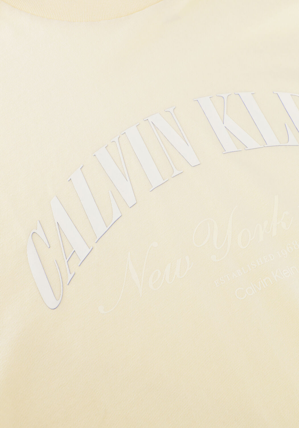 Groene CALVIN KLEIN T-shirt SS CROPPED BOXY HERITAGE CREST - large