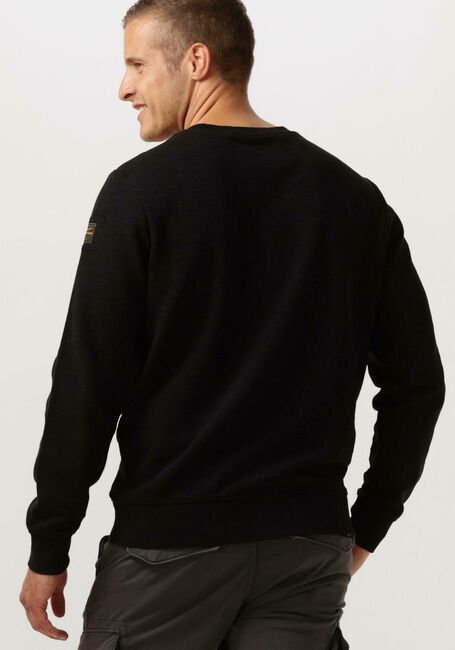 Zwarte PME LEGEND Trui CREWNECK SLUB-LOOK JACQUARD SWEAT - large